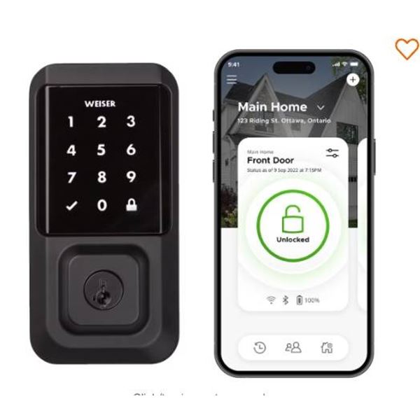 Weiser Halo Wi-Fi Touchscreen Smart Lock with SmartKey Security