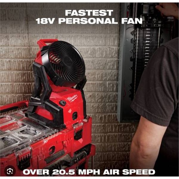Milwaukee M18 0818-20 PACKOUT 18V Personal Fan, Tool-Only