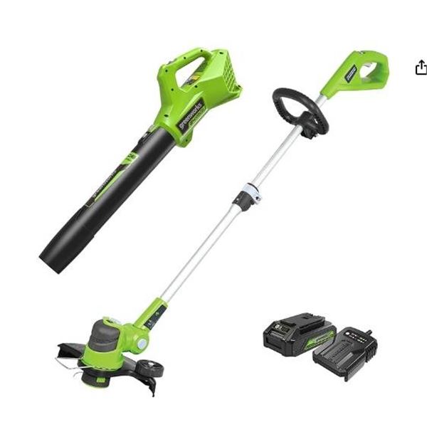 Greenworks Pro 60V String Trimmer and Jet Blower Combo Kit