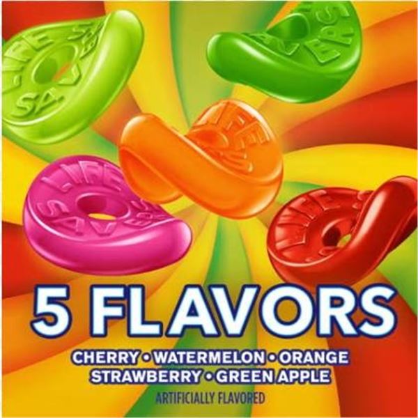 Life Savers Gummies Five Flavour 180 g Bags, Case of 12