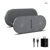 Image 1 : 2-in-1 Wireless Charging Pad With Charging Cable and Power Adapter