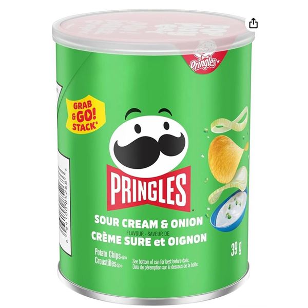 Pringles Sour Cream & Onion Chips 9-Pack, 39g Each
