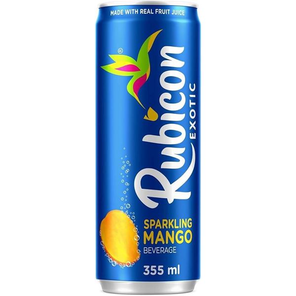 Rubicon Exotic Sparkling Mango Beverage, 12 Cans, 355 mL Each