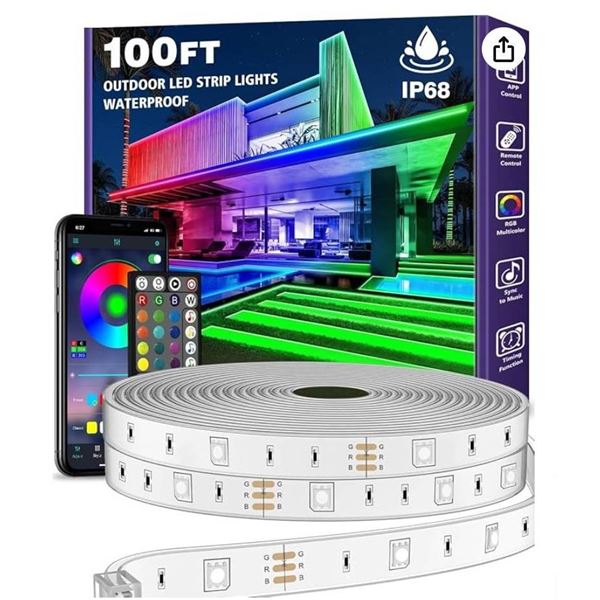 AILBTON 100ft Outdoor LED Strip Lights Waterproof
