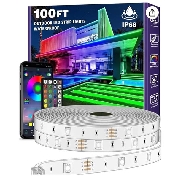 AILBTON 100ft Outdoor LED Strip Lights Waterproof