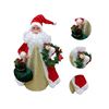 Image 1 : Wheeled Electric Holiday Santa Figurine with Music and Lights