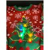 Image 1 : LED Christmas Sweater With Snowflake and Tree Design, Size M