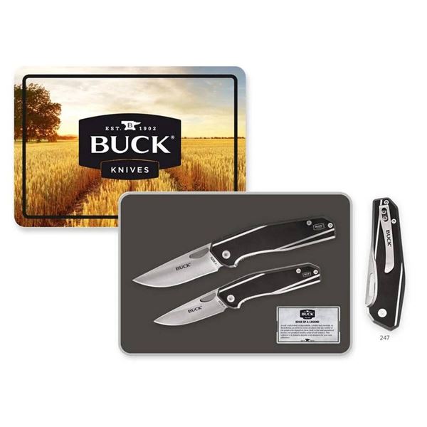 Buck Knives 284 and 285 Folding Knives Set with Black Handles