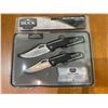 Image 2 : Buck Knives 284 and 285 Folding Knives Set with Black Handles
