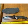 Image 1 : Tactical Survival Knife with Sheath and Serrated Edge