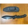 Image 2 : Tactical Survival Knife with Sheath and Serrated Edge