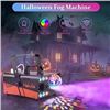 Image 1 : HAKUTA 600 W fog machine with disco ball and LED RGB lighting, 2300 CFM spray with automatic spray f