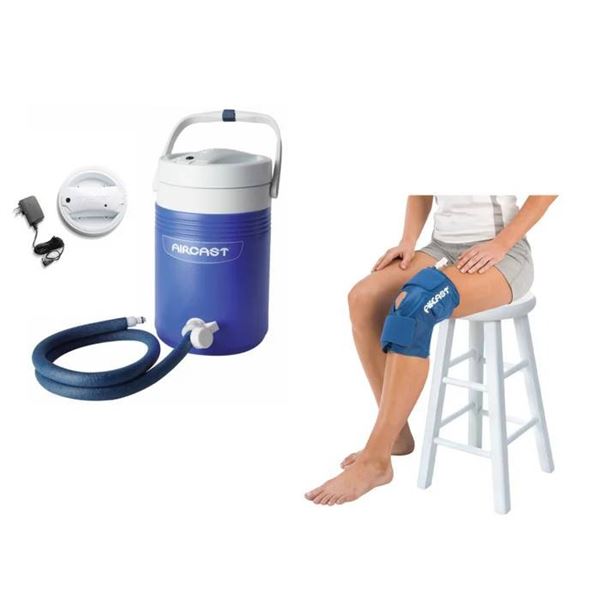 Aircast Knee Cryo Cuff With Ice Cooler, Motorized, Size L, 3 lb