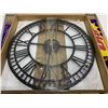 Image 2 : Roman Numeral Wall Clock With Metal Frame