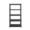 Image 1 : Ramtuff 5-Level Resin Shelving System, Black, 36.8 x 18.25 x 72.25 Inches