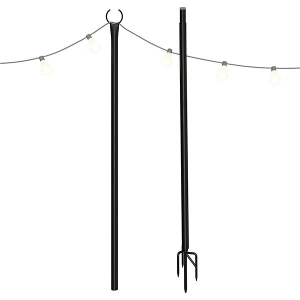 Holiday Styling String Light Poles for Outdoor Use, 8 Feet Tall