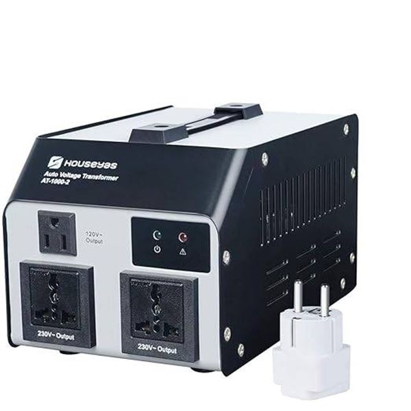 HOUSEYAS 1000 Watt Auto Step Up Step Down Voltage Transformer Convert from 110-120 Volt to 220-240 V