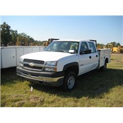 2004 CHEVROLET 2500 CREW CAB SERVICE TRUCK,