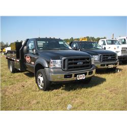 2006 FORD F450  FLATBED TRUCK,