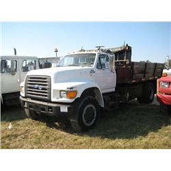 1995 FORD F800 FLATBED DUMP,