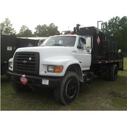 1995 FORD F800 FUEL & LUBE TRUCK,