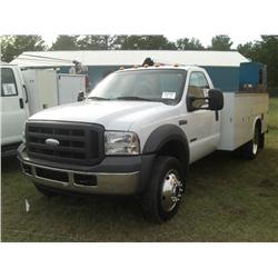 2005 FORD F550 4X4 SERVICE TRUCK,