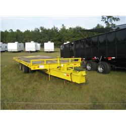 SHOPBUILT TILT TRAILER, 20' DECK, DUAL TANDEM