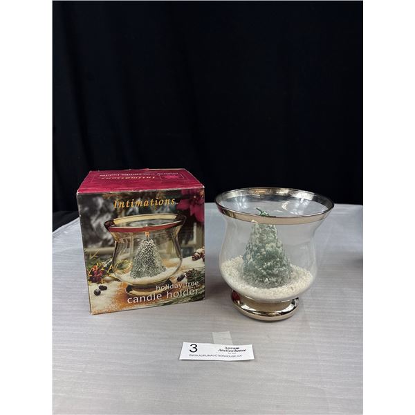 New in Box Intimations Holiday Tree Candle Holder