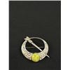 Image 2 : Very Nice Celtic Tea Broach w/ Connemara Marble