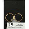Image 2 : Nice Pair of 14K Gold Hoop Rings Total Weight 2.72 gr