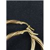 Image 3 : Nice Pair of 14K Gold Hoop Rings Total Weight 2.72 gr