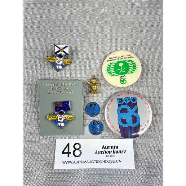 A Lot of Expo 86 Items (Mostly Pins)