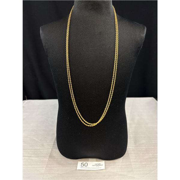 A Nice Extra Long (48") Gold Plated Necklace/Chain
