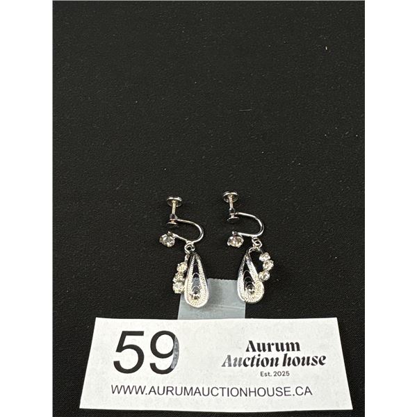 Very Pretty Sterling 1950s Earrings