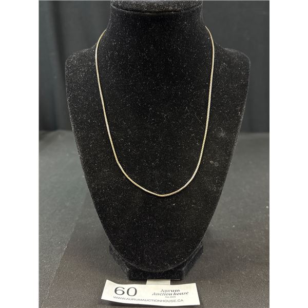 Nice 18" Sterling Box Link Necklace/Chain