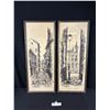 Image 1 : 1950s Madrid Spain Street Scenes, Signed "Fermini Santos" Each Approx 10" x 24"