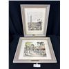 Image 1 : 2 1950s French Watercolor Pictures, by G.Lelong Each Approx 15" x 19"