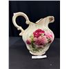 Image 3 : Large Antique Staffordshire Rose Water Pitcher Made in England, Approx 8" Tall