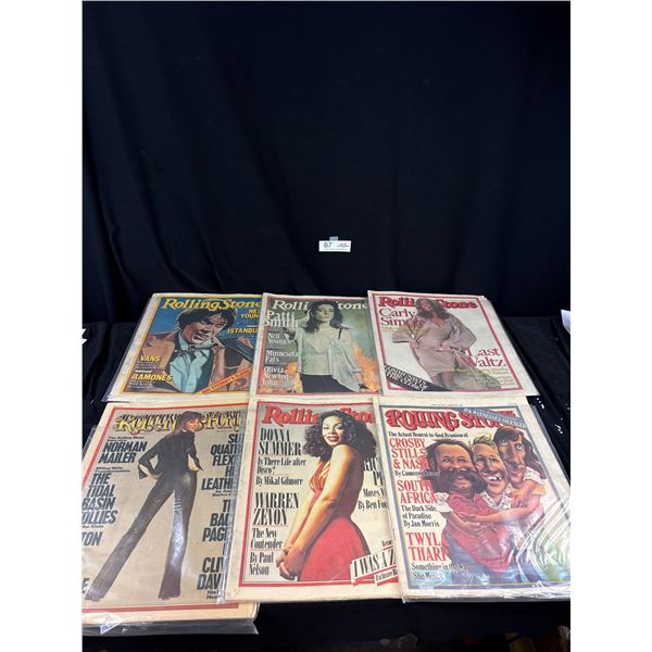 6, 1975. 1977, 1978, 1979, Lg Rolling Stones Magazines