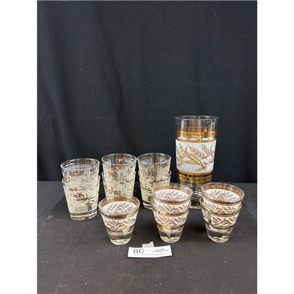 MCM Glass Barware - Low Ball Glasses and Decanter