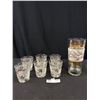 Image 2 : MCM Glass Barware - Low Ball Glasses and Decanter