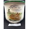 Image 2 : Antique Hunting Scene Planter Pot - Made in England