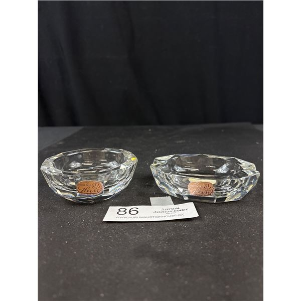 MCM Birks Bohemian Czech Ashtray Set - Original Stickers