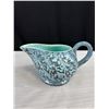 Image 2 : MCM McCoy Turqouise Brocade Lidded Sugar and Creamer Set