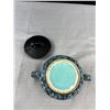 Image 5 : MCM McCoy Turqouise Brocade Lidded Sugar and Creamer Set