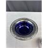 Image 6 : Vintage Marlboro Footed Compote Dish w/ Cobalt Glass Liner and Ladle