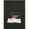 Image 1 : Vintage Silver Fushia Enamel Abalone Inlay Bangle Fabulous Colour!