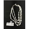 Image 1 : Signed "W. Germany" Triple Strand Beads Necklace Great