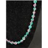Image 2 : Vintage Crackle Glass Watermelon Clasp Bead Necklace Stunning!