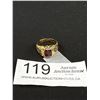Image 2 : Stunning! Gold Ruby Nugget Ring Marked 18K G.E